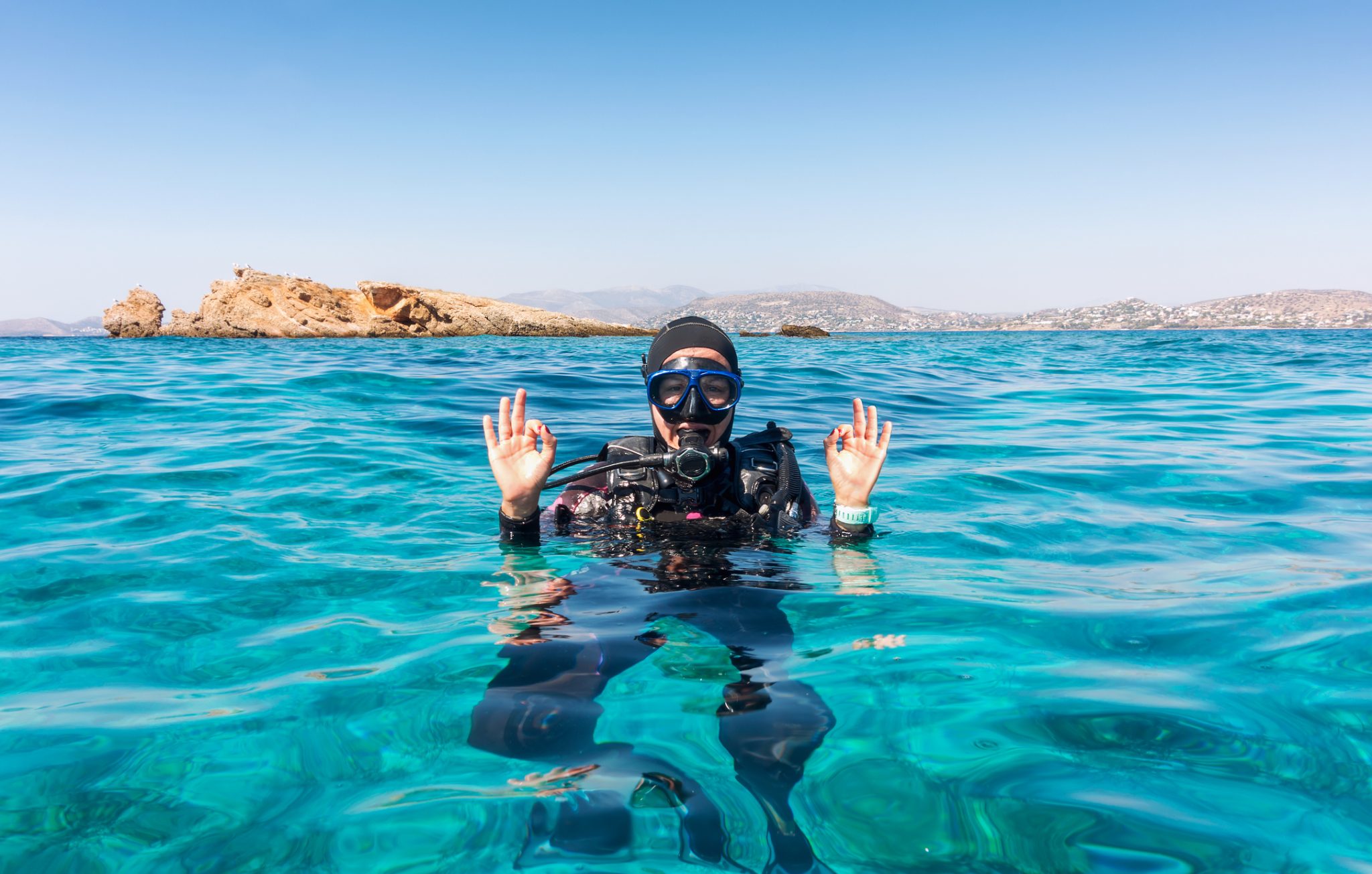 solo scuba diver