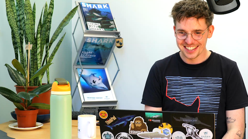 Shark Trust Podcast host, Mark Stokes-Packer